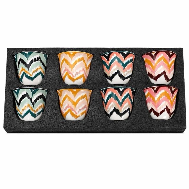 Boho Wave keramický šálek na čaj 8ks Dárková sada na čaj Espresso