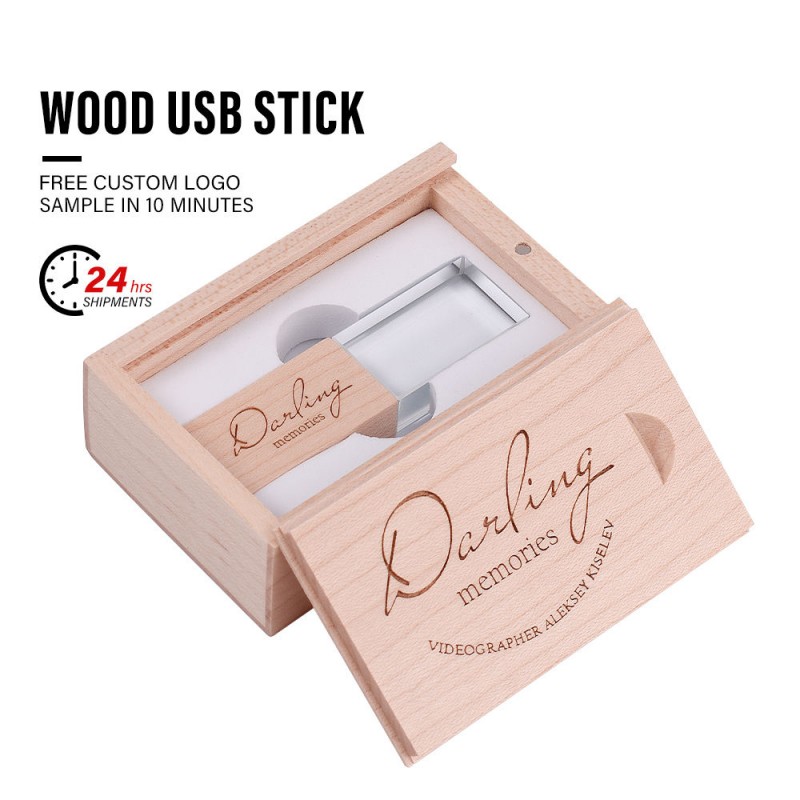 Vlastní USB flash disk Crystal Wood