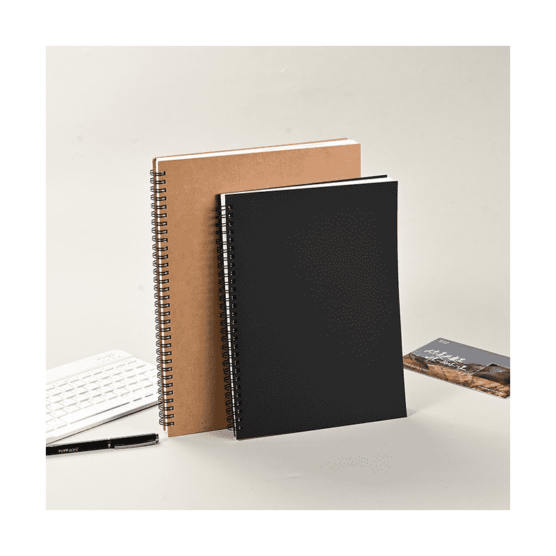 Vlastní Kraft Black Cover Spiral Coil Notebook