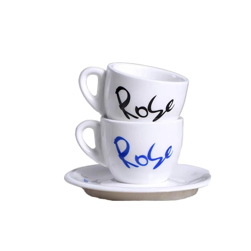 Potištěný porcelánový podšálek na espresso jako dárek do kavárny