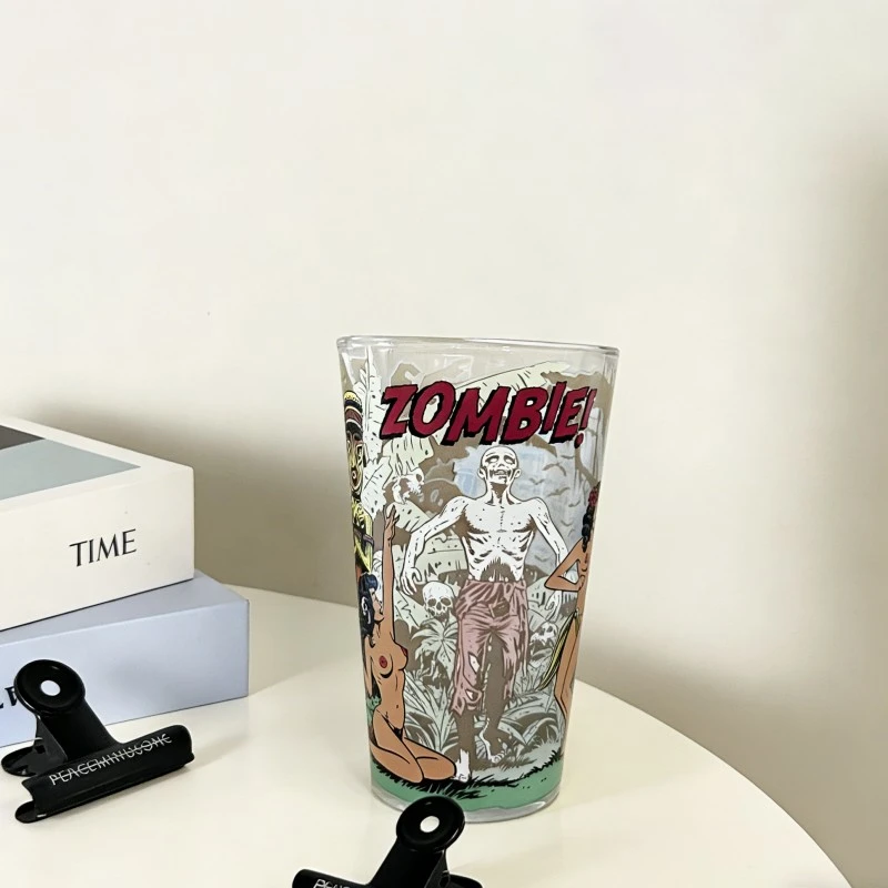 Vintage Zombie Comic Print Pint Glasses