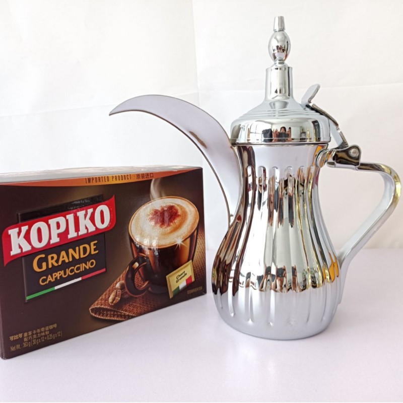 Nerezová arabská konvička Dallah Pot Middle East Coffee Tea Server