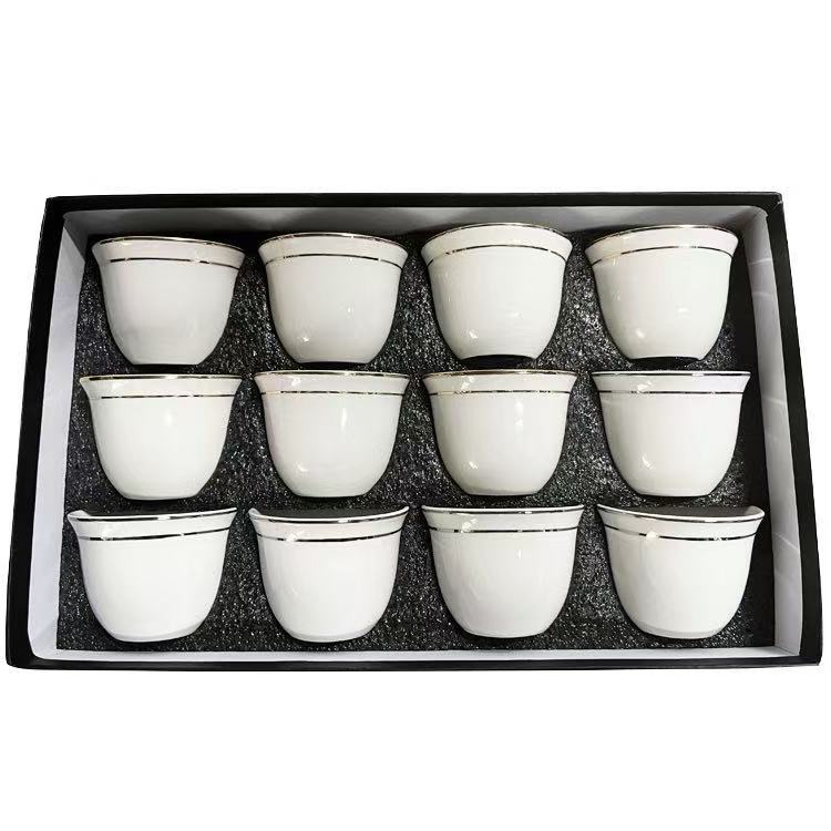 Porcelánový šálek na čaj z bílého zlata pro čínský čajový obřad